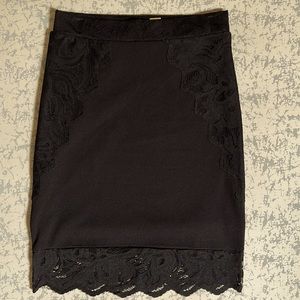 H&M gold label skirt with lace detail